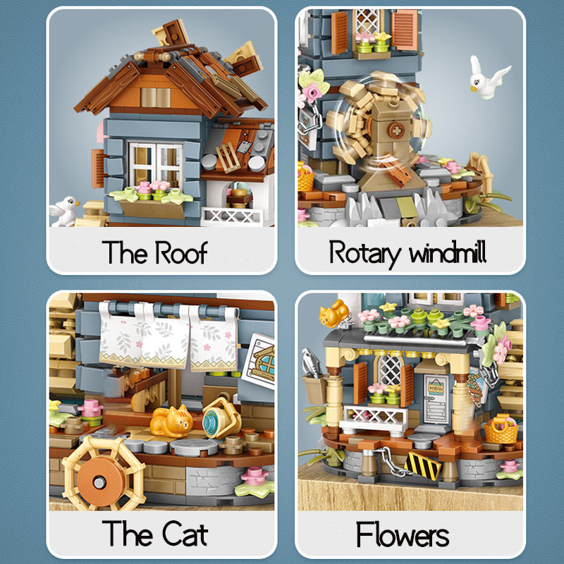 Windmill House Sound Box Building Block Set