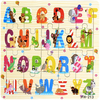 20-Piece Montessori 3D Cartoon Animal Car Puzzle