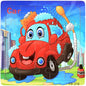 20-Piece Montessori 3D Cartoon Animal Car Puzzle
