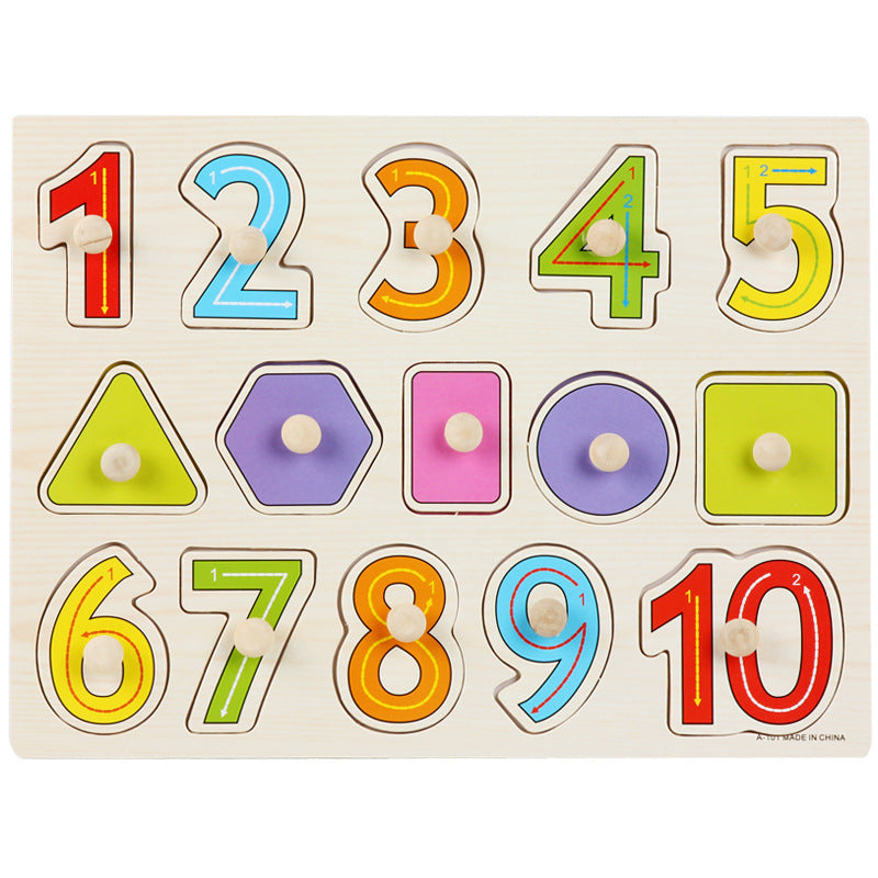 Mushroom Puzzle Board for Kids - Montessori Wooden Toy