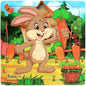 20-Piece Montessori 3D Cartoon Animal Car Puzzle