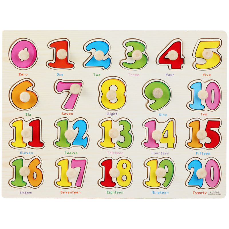 Mushroom Puzzle Board for Kids - Montessori Wooden Toy