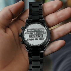 Groomsman Promoted From Wingman to Groomsman – Men's Watch - Baker's General Store