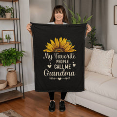 My Favorite People Call Me Grandma – Coral Fleece Blanket - Baker's General Store