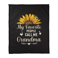 My Favorite People Call Me Grandma – Coral Fleece Blanket - Baker's General Store