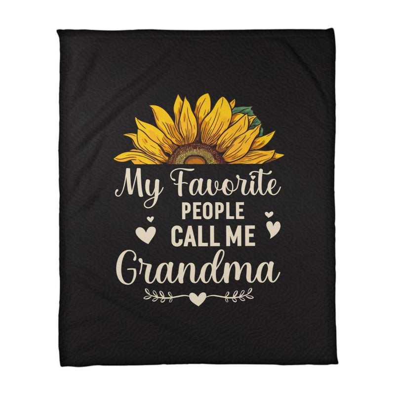 My Favorite People Call Me Grandma – Coral Fleece Blanket - Baker's General Store