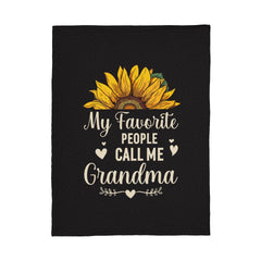 My Favorite People Call Me Grandma – Coral Fleece Blanket - Baker's General Store