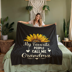 My Favorite People Call Me Grandma – Coral Fleece Blanket - Baker's General Store
