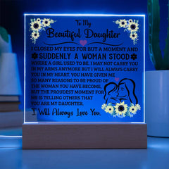 To My Daughter – Acrylic Square - Baker's General Store