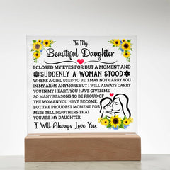 To My Daughter – Acrylic Square - Baker's General Store