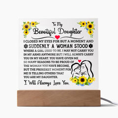To My Daughter – Acrylic Square - Baker's General Store