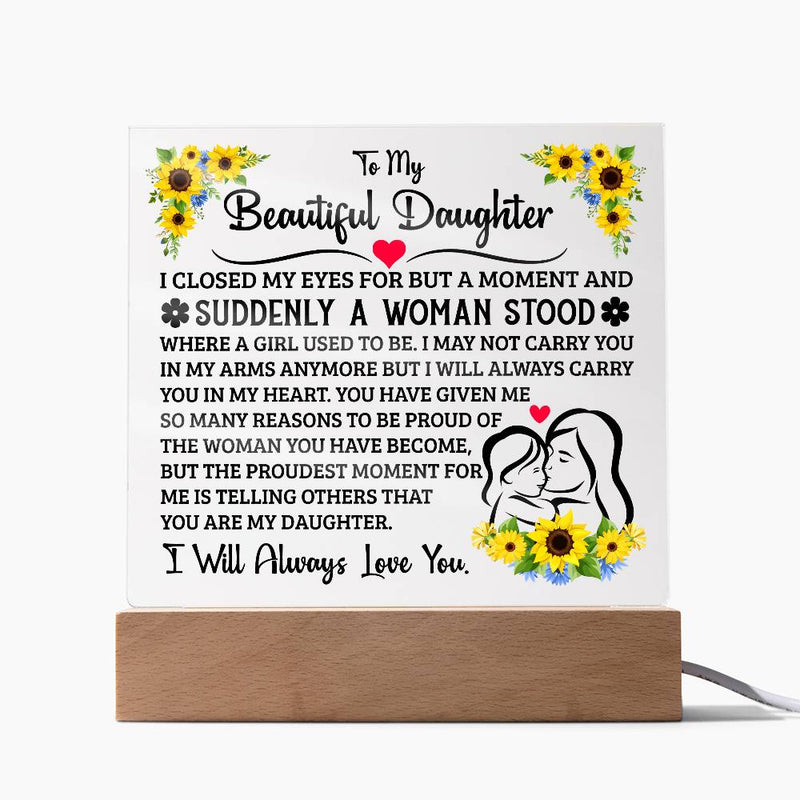 To My Daughter – Acrylic Square - Baker's General Store