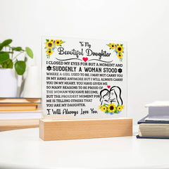To My Daughter – Acrylic Square - Baker's General Store