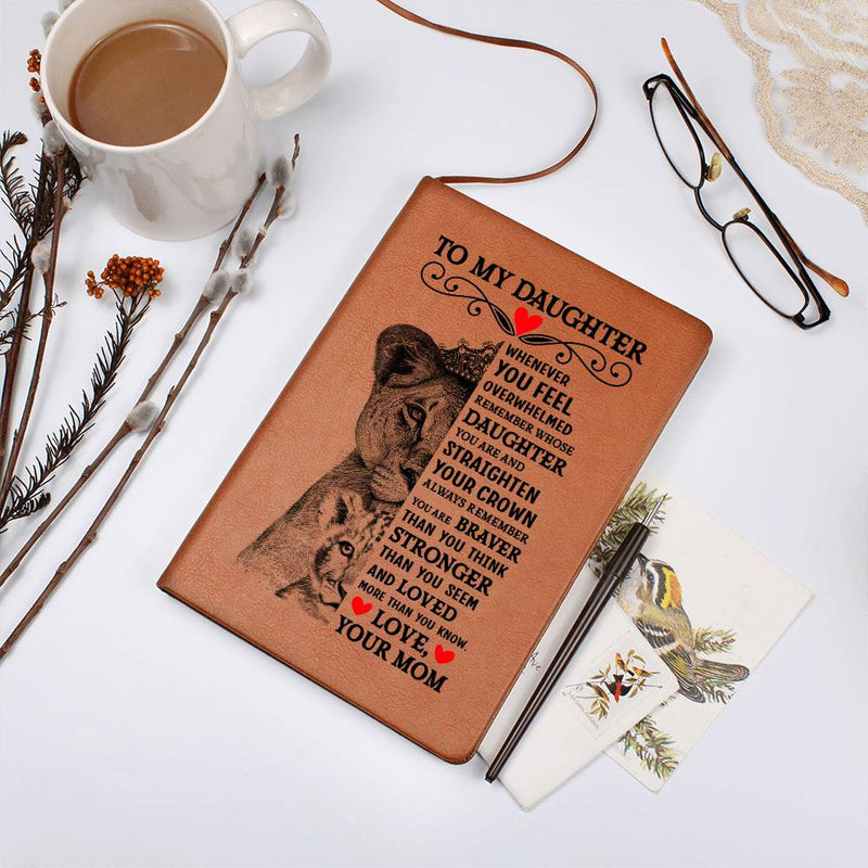 To My Daughter Lion Crown – Leather Journal - Baker's General Store