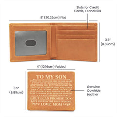 To My Son Promise (Yellow) – Leather Wallet - Baker's General Store
