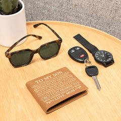 To My Son Promise (Yellow) – Leather Wallet - Baker's General Store