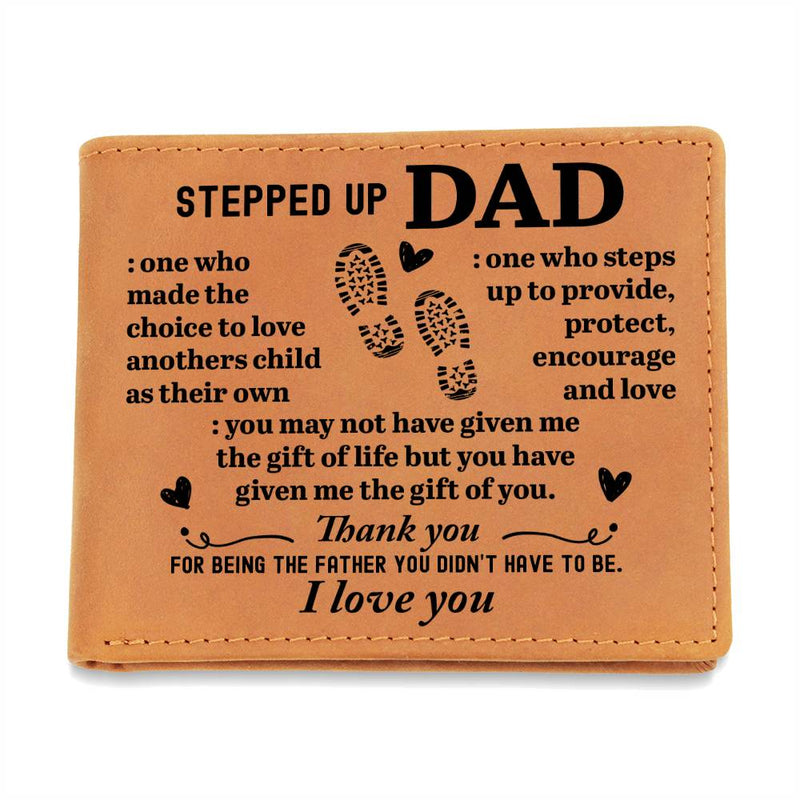 To My Stepdad Choice to Love – Leather Wallet - Baker's General Store